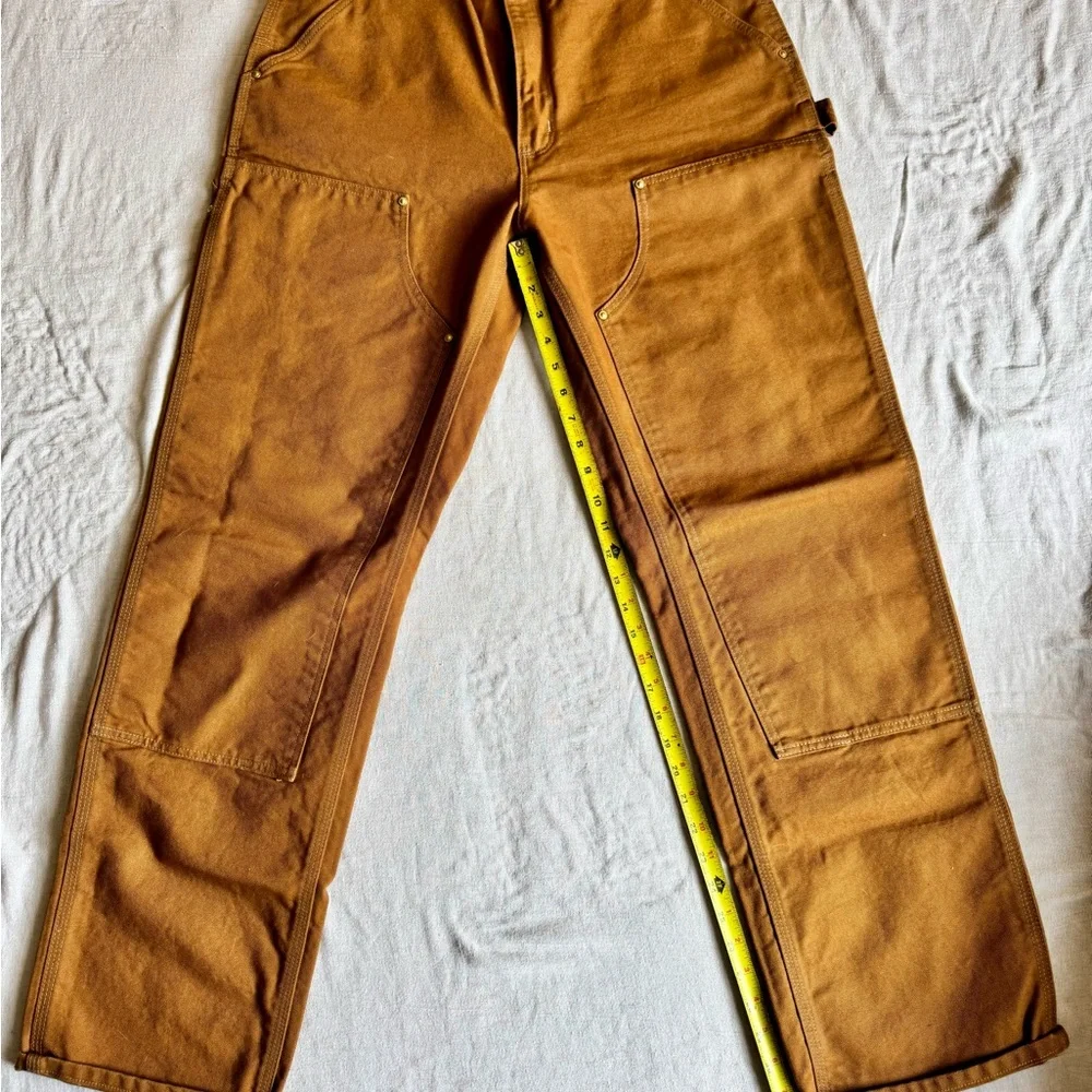 Carhartt Brown Canvas Double knee Work Pants EUC MADE IN USA - Picture 3 of 8